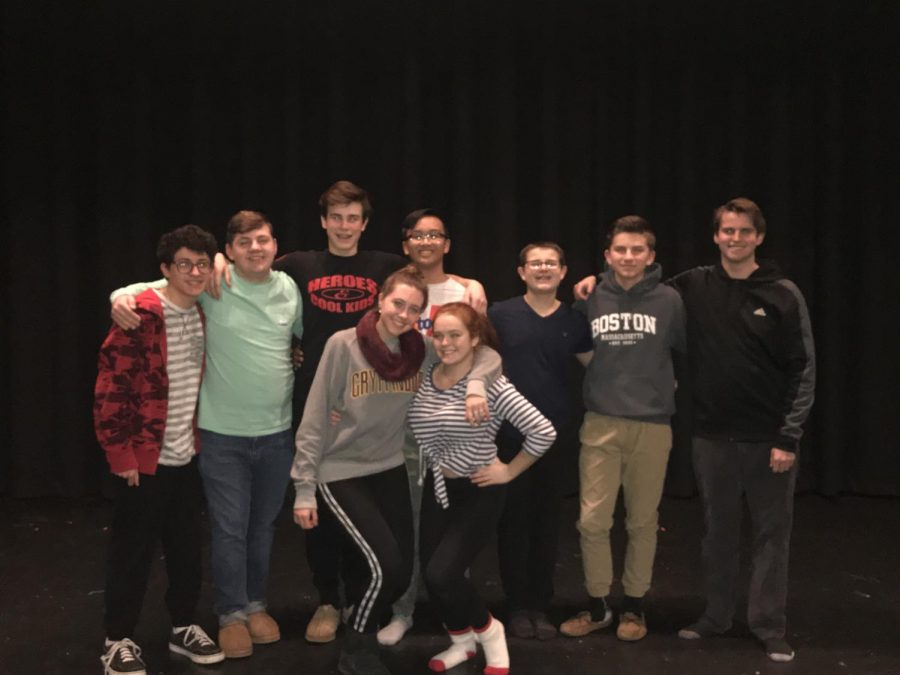 Presented are the leads for the Woodbridge High School musical called She Loves Me. (back row to front row) Caleb Santos, Jeffery Smith, Eric McKenzie, Jeremiah Reodica, Joe Golden, Daniel Nebus, James Brown, Samantha Ferrante, Maggie Aube. 
