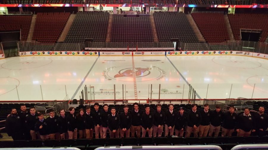 Woodbridge Township Hockey team went for a luncheon at the Prudential for all the finalist  