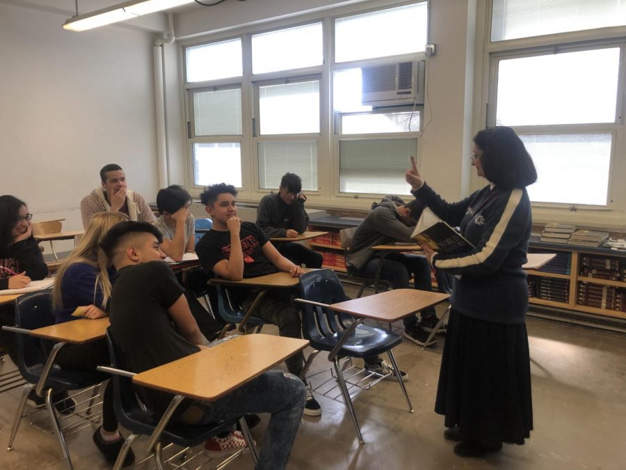 Ms. King substitute teaches a U.S. History course at WHS for her 253rd year in a row. Ms. King recalled the good ol days when George Washington passed through to fight in the Revolutionary War. 