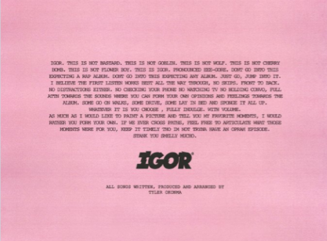 Tyler, The Creator - IGOR Lyrics and Tracklist