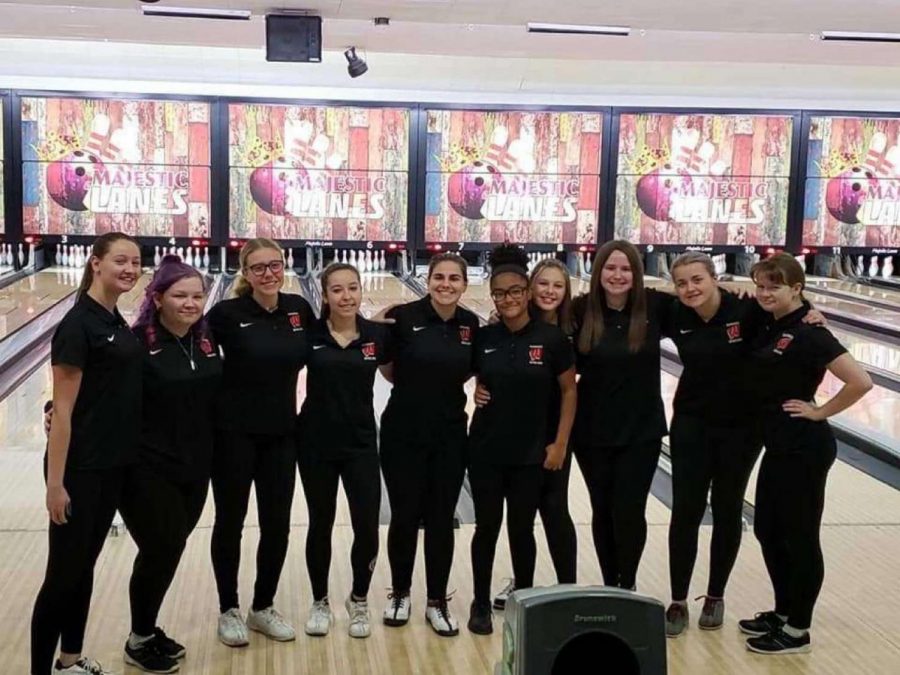 Woodbridge Girls Bowling team at the Marisa Tufaro bowling tournament. They raised over $3,600.