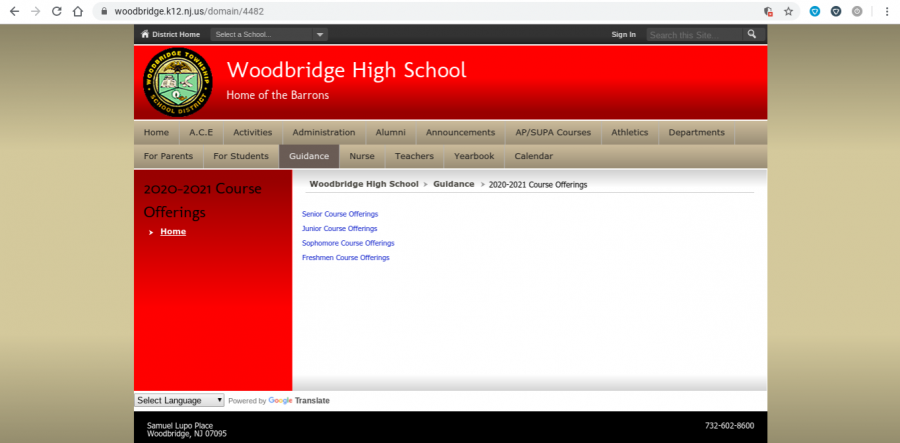 The course offerings in the next school year for each grade can be found on the Woodbridge High School website under the Guidance tab. Ms. Ferrara said that these new courses are an opportunity to branch out.
