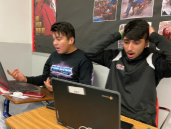 Every day, the students are in awe of the Chromebooks sturdiness and durability. Rohan Desai and Xavier Pazminos jaws dropped as they opened their laptops.