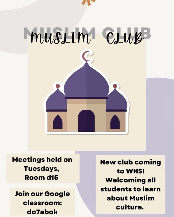 This year The Muslim Club hopes to  accomplish all their goals and create diversity in WHS. 