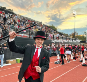 Photo of senior Joseph Lepisto at Woodbridge High School football game.
