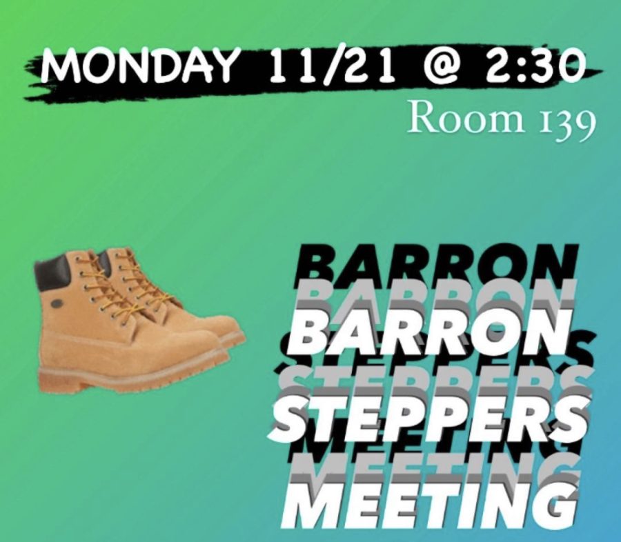 WHS+Barron+Steppers+make+a+post+announcing+their+next+team+meeting.+