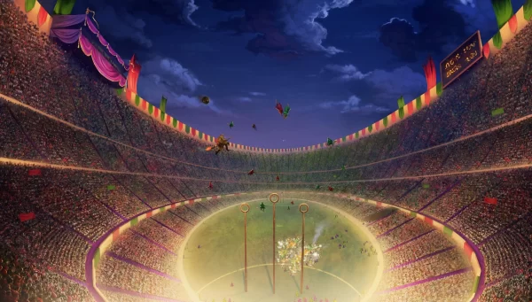 This an image of Harry Potters Quidditch  Stadium, similar to where the tournament will take place.