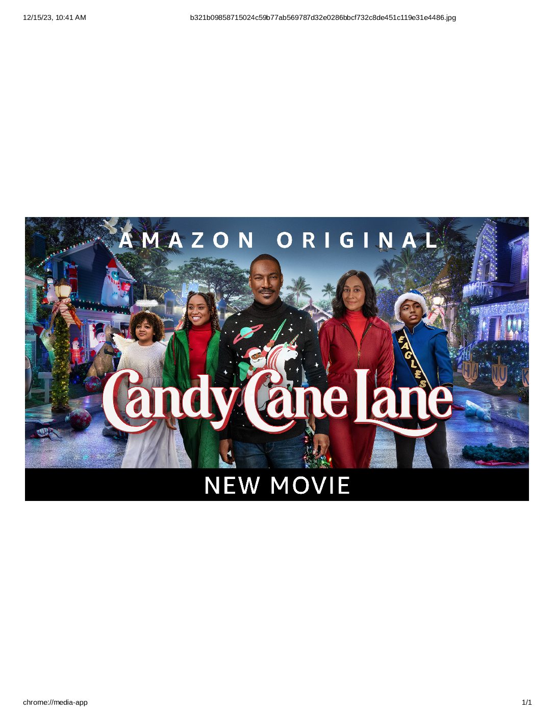 Candy Cane Lane Movie Review The Barron Perspective