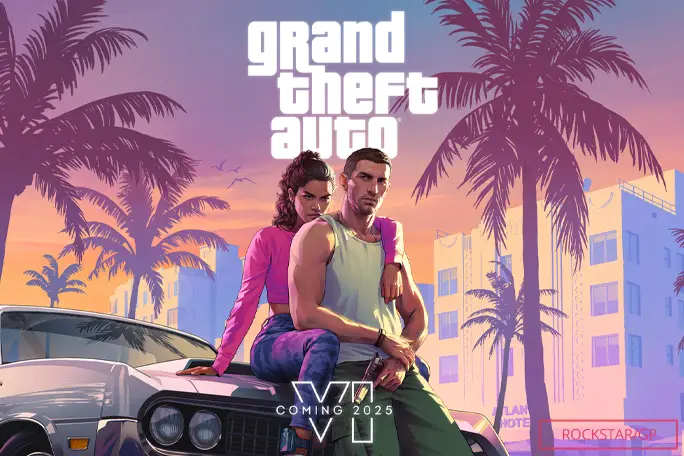 An official game poster for the new upcoming game, GTA VI.