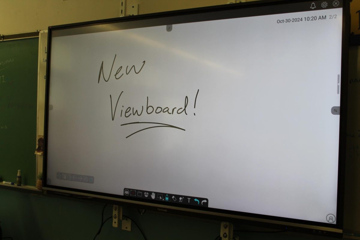 A look at the new viewboards put into some of the classrooms.