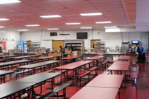 Photo of cafeteria room 129 at Woodbridge High School.