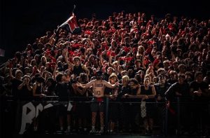 Student Section showing pride and bringing the energy vs Coloina 9/19 Via t_sandklev_visuals on instagram