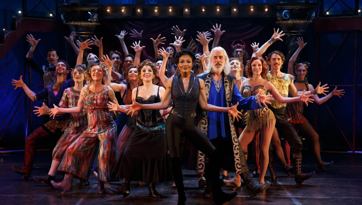 A similar theater production of "Pippin the Musical" but on Broadway.